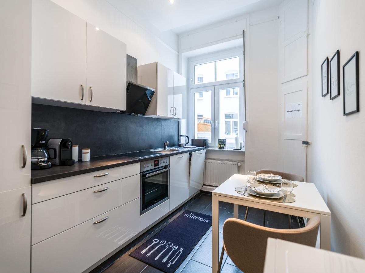 Hochwertige Altbauwohnung Im Modernen Stil In Wiesbaden - Kueche - Terrasse - Wlan - Zentral Ngoại thất bức ảnh