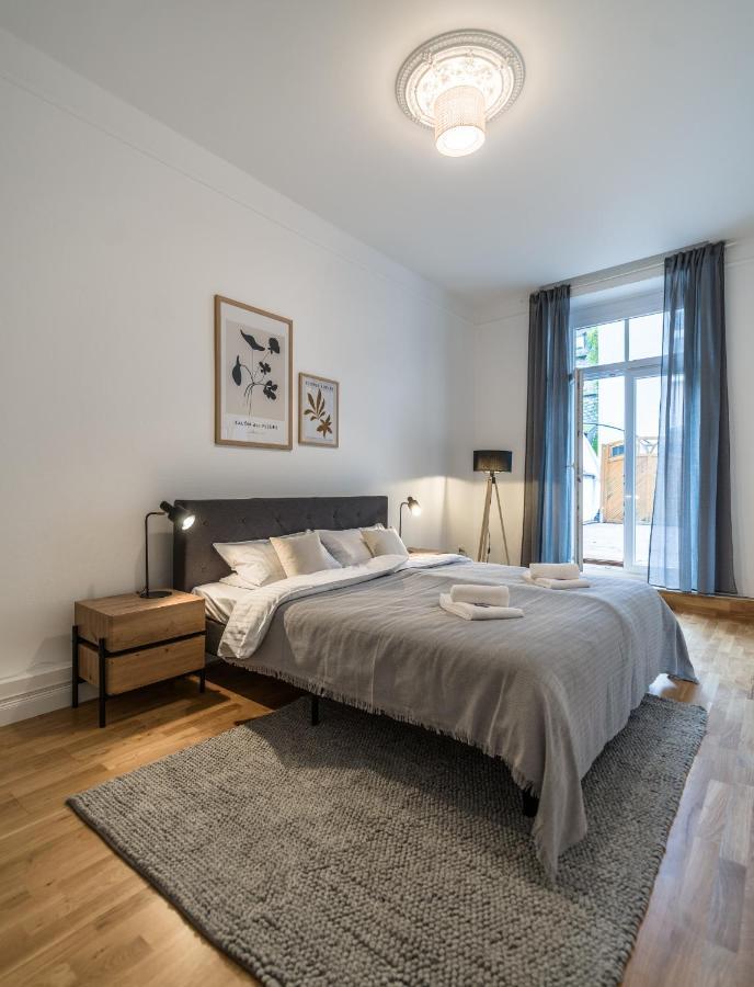 Hochwertige Altbauwohnung Im Modernen Stil In Wiesbaden - Kueche - Terrasse - Wlan - Zentral Ngoại thất bức ảnh
